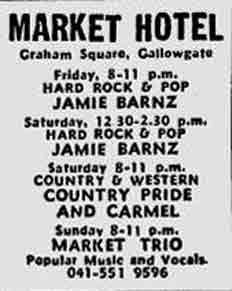 Market Hotel Gallowgate advert 1978